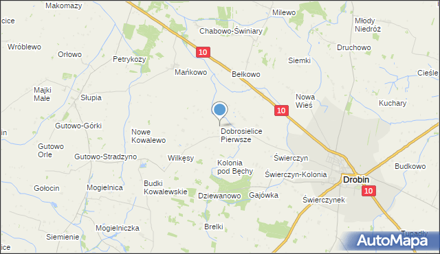 mapa Dobrosielice Pierwsze, Dobrosielice Pierwsze na mapie Targeo